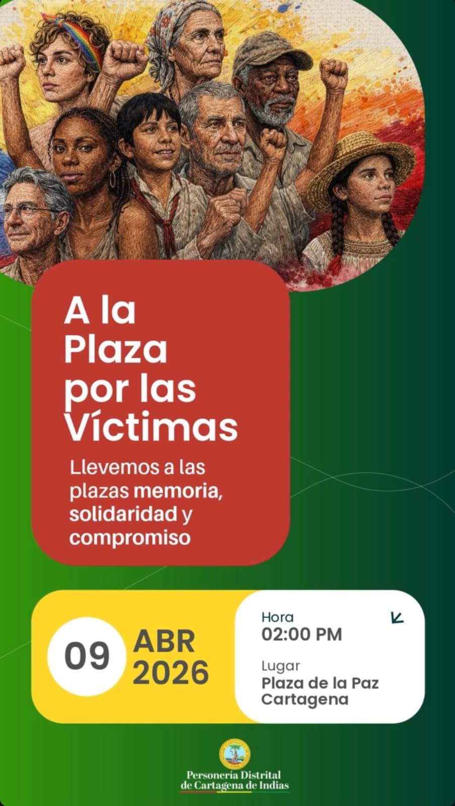 A LA PLAZA CON LA VICTIMAS 